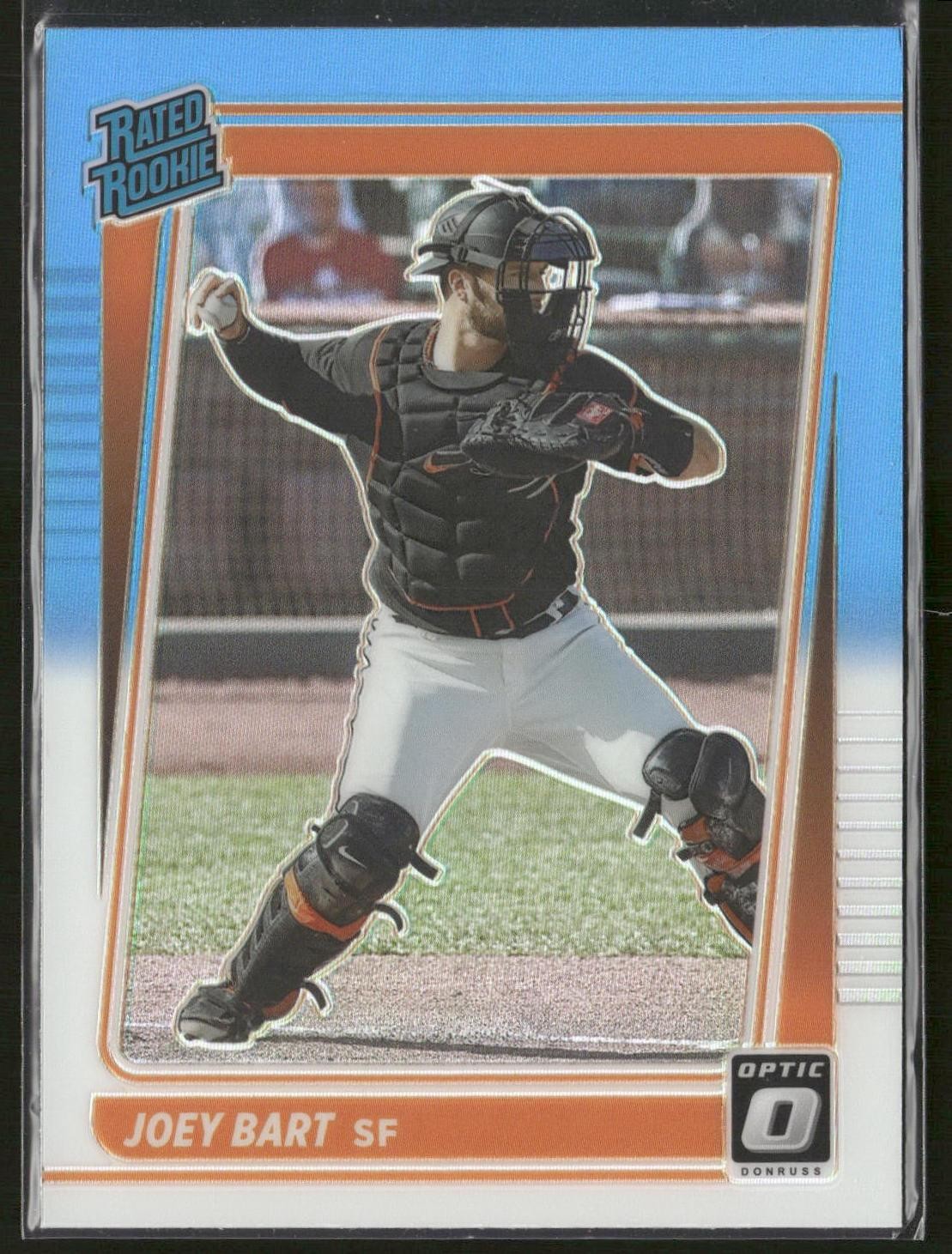 Joey Bart Carolina Blue & White San Francisco Giants 2021 Donruss Optic