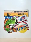 Vintage Fishing Time Miller Lite Beer Metal Sign Man Cave Bar Pub Decor 15.5x15