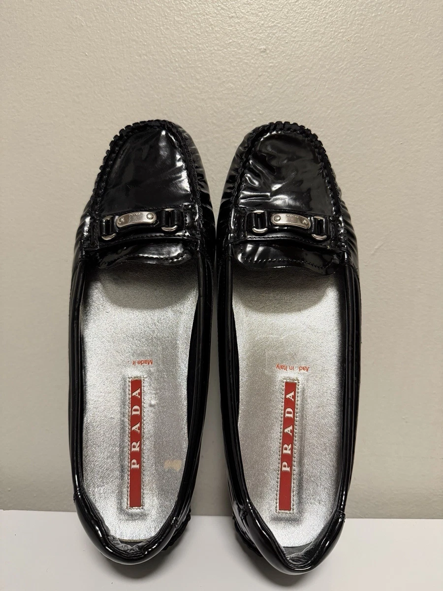 PRADA Buckle Patent Leather Flats for Women for sale | eBay