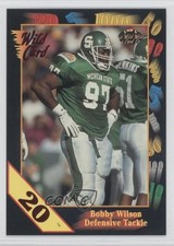1991 Wild Card Draft 20 Stripe Bobby Wilson #102 Rookie RC 0h1. rookie card picture