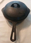 Griswold #5 Hammered Hinged Cast Iron Skillet & Lid #2015 & #2095