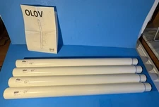 Ikea Olov White Table Legs Adjustable Set Of 4 with plates and hardware. 