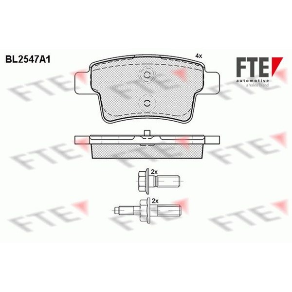 Fte BremsbelÄGe Satz Hinterachse Passend FüR CitroËN C4 | 9010798-image