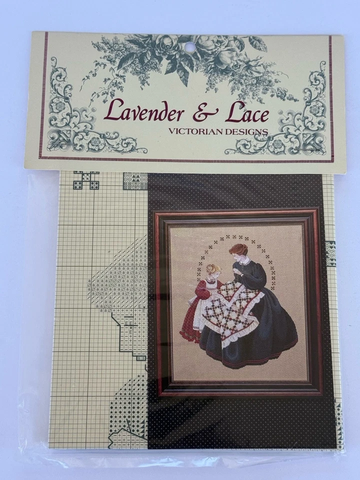 Needlecraft Lavender & Lace Counted Cross Stitch Pattern THE QUILTMAKER - Image 2 of 3