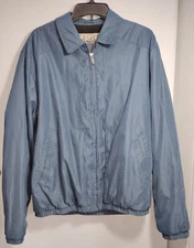 Pacific Trail Men's Jacket Size L Blue Full Zip Windbreaker Fleece Lined.  CG22