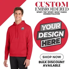 Custom Embroidered Sport-Tek Sport-Wick Fleece Hooded Pullover Gift For Father