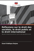 Saad Siddique Bajwa | RéFlexions Sur Le Droit Des SociéTéS, Le Droit Public...