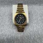 Vintage Seiko 5 Automatic 7009-3160 Gold Tone Black Dial Missing Links Runs