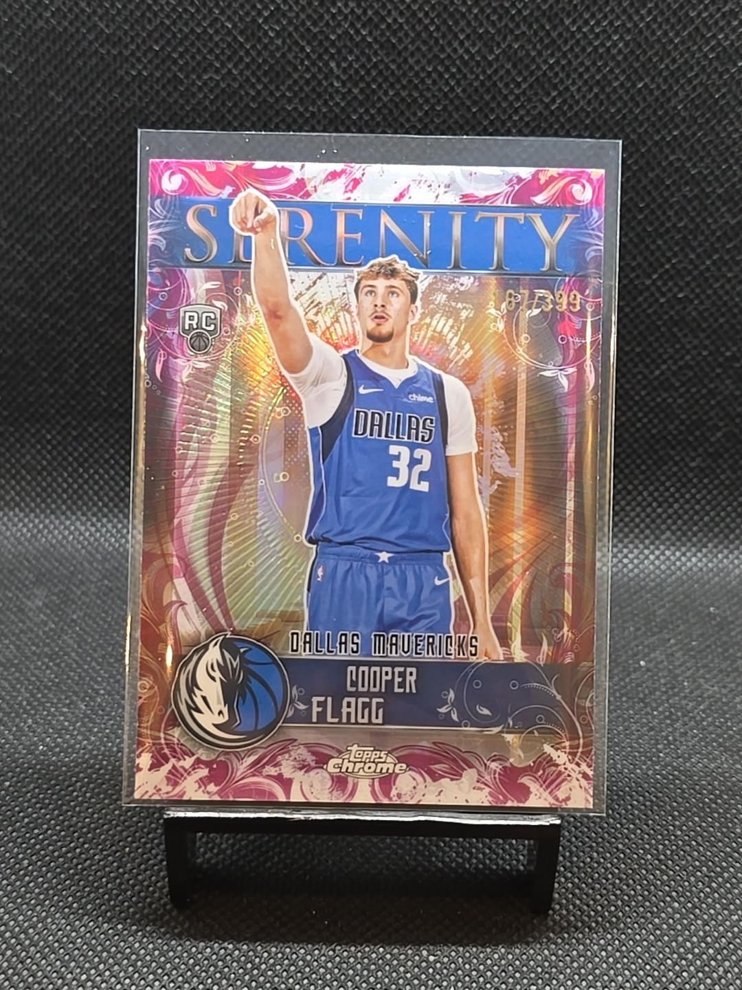 2025-26 Topps Chrome Cooper Flagg RC Serenity Magenta /399 Mavericks #SY-11