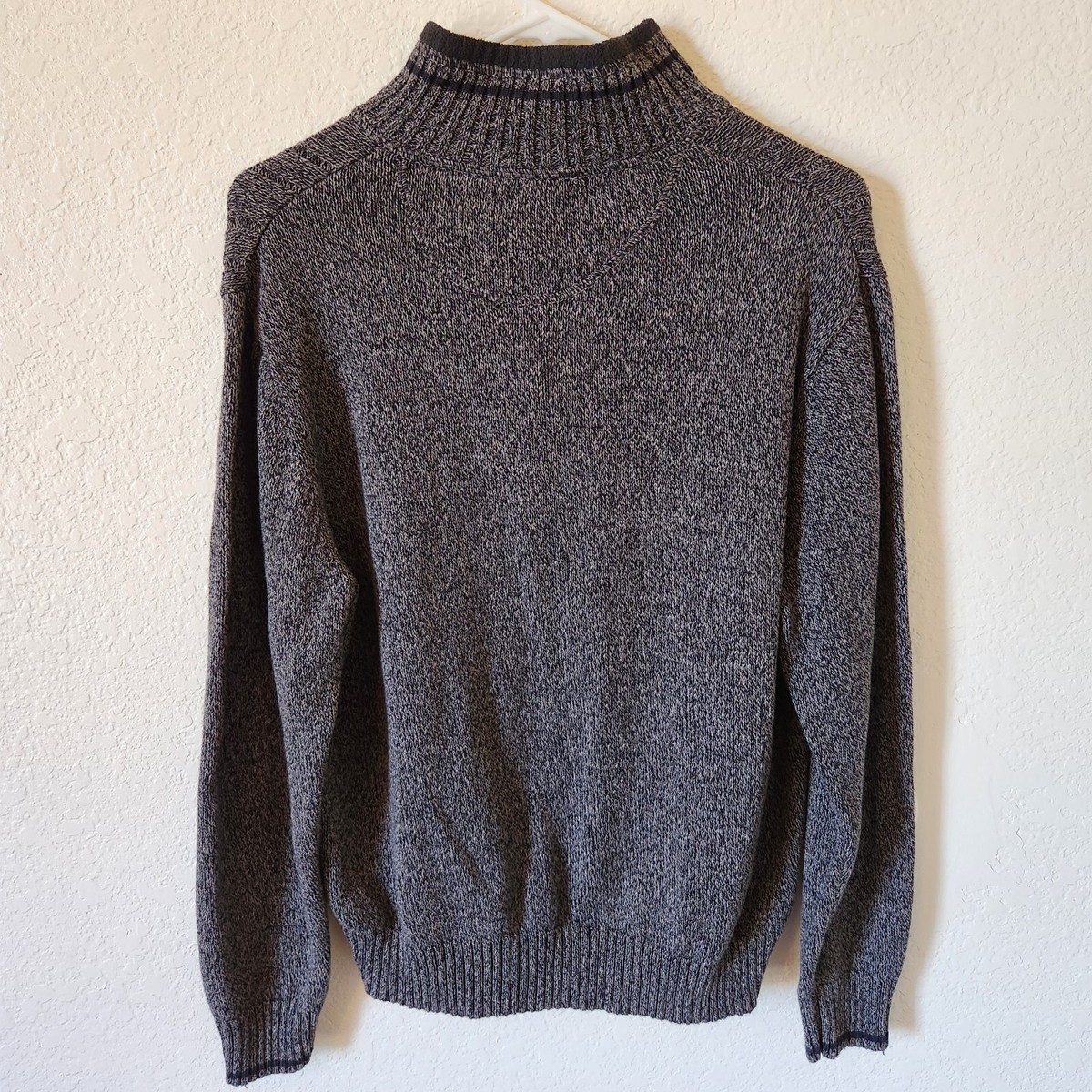 トップス geoffrey beene knit Geoffrey Beene Mens Sweater Large 1/4 Zip Pullover Mock Neck