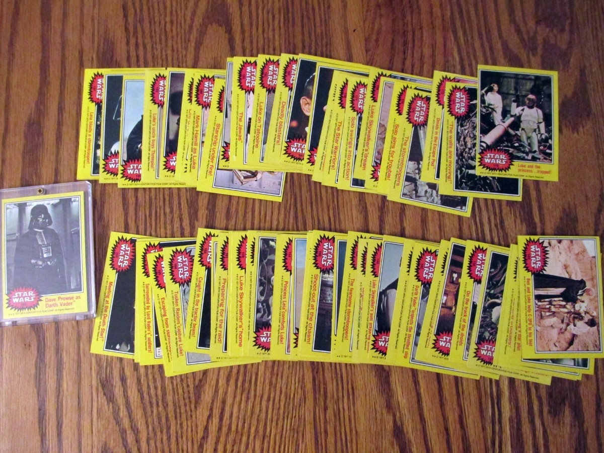 1997 Star Wars Series Yellow Red Trading Cards Lot with Vader #183