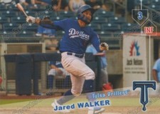 2019 Tulsa Drillers Jared Walker RC Rookie Los Angeles Dodgers
