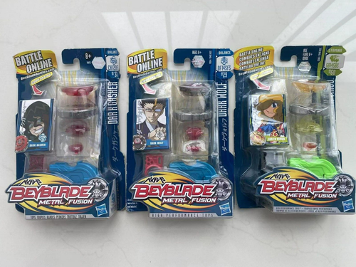 Hasbro Beyblade Metal FusionBB29 DARK WOLF + BB31 DARK GASHER + BB60 EARTH VIRGO