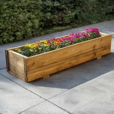 120cm Pine Wooden Planter Flower Trough