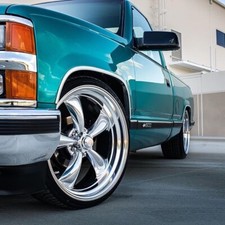 2022 Staggered Polished Torq Thrust Wheels Rims 5-lug Chevy Gmc Truck C10 Obs 2022 Staggered Polished Torq Thrust Wheels Rims 5-lug Chevy Gmc Truck C10 Obs