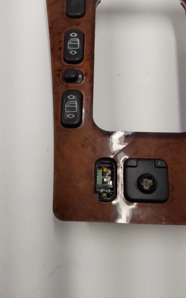 Mercedes-Benz E430 1999 consola central palanca de cambios bisel madera grano OEM Foto 3 de 4
