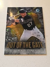 2016 Bowman Chrome Trevor Story Out Of The Gate Gold 18/50! Rockies RC