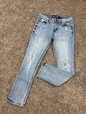 RSQ Tokyo Jeans Boys Size 12 Blue Denim Super Skinny Distressed Act 27x25.5" 