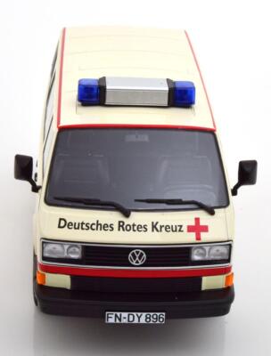 + VOLKSWAGEN VW T3 b Bus Syncro DRK Modellauto 1:18 KK Scale KKDC180968