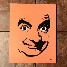 Rowan Atkinson Mr Bean Blackadder POP Art 11x14 Canvas Painting Basel original