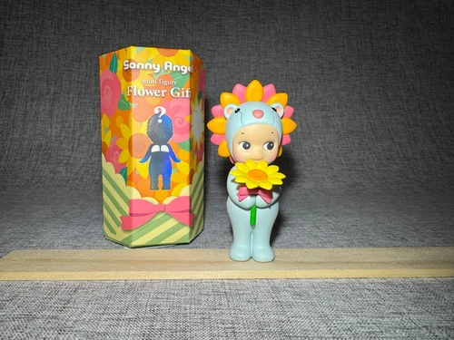 Authentic Sonny Angel Flower Gift Series Sunflower Lion Blue Figure