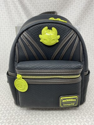 Loungefly How To Train Your Dragon Neon Night Fury Mini Backpack