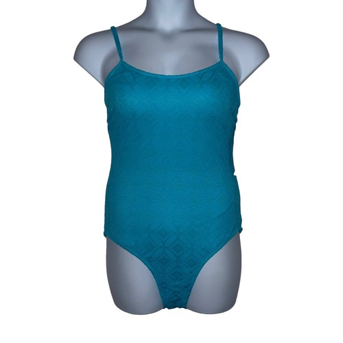 Maillot De Bain Une Pièce Catalina – Noir Avec Garniture Multicolore, Rembourré, Taille L (12-14), En Excellent état