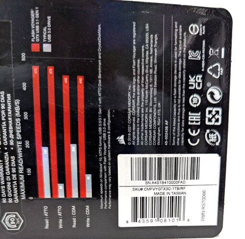 CORSAIR Flash Voyager® GTX USB 3.1 1TB Premium Flash Drive CMFVYGTX3C-1TB - Picture 5 of 5