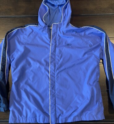 Size L - Vintage Rebook Wind Breaker Full Zip | Blue