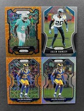 Jalen Ramsey 4-card lot '20 Prizm Silver+'20/'23 Orange Lazer+more-PWE!
