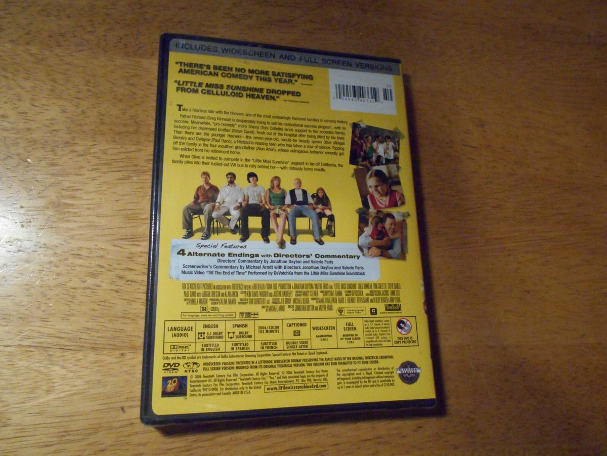 Little Miss Sunshine DVD Greg Kinnear Steve Carell 2006 New Sealed