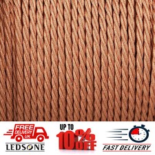 2/3 Core Twisted Braided Fabric Cables Vintage Style Coloured Wire Lamp Flexible