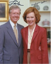 JIMMY and ROSALYNN CARTER Signed 8x10 Photo w/ Hologram COA