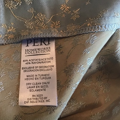 Peri Homeworks 2 PCs Gray Taupe Waterfall Curtain Valance Gold Amadeous NEW - Picture 6 of 8