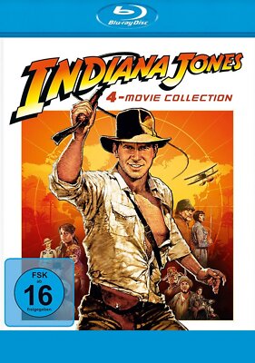 Indiana Jones 1+2+3+4 / 4-Movie Collection # 4-BLU-RAY-BOX-NEU