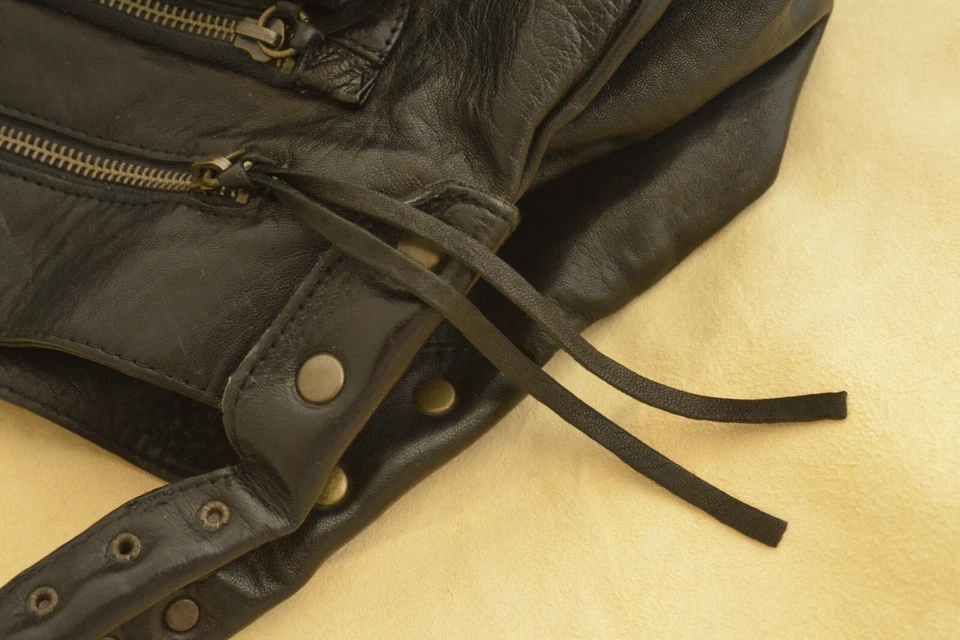 ABACO Paris -  Sac en cuir noir - vintage - Photo 3/4