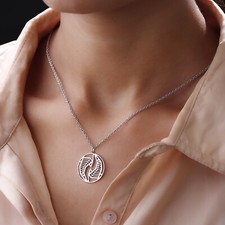 Pisces Zodiac Star Sign Pendant Necklace in 925 Solid Sterling Silver 7.5 Grams