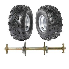 32" Go Kart Rear Live Axle Kit  8" Wheels Sprocket Brake For ATV Quad Golf Cart