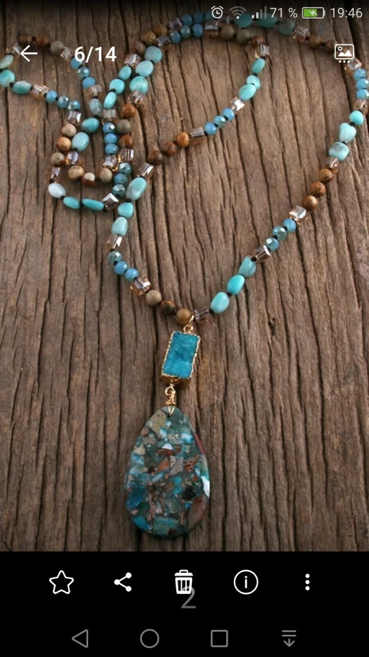 Collar Colgante Mujer Piedra - Imagen 2 de 2