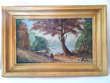 Tableau Huile sur panneau signé M. BONVIN XIXème