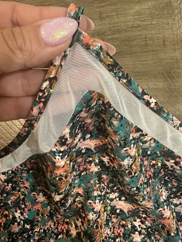 Nine West Womens Size XXL Tank Top Multicolor V-Neck Camisole Floral Print Shirt - Picture 7 of 13