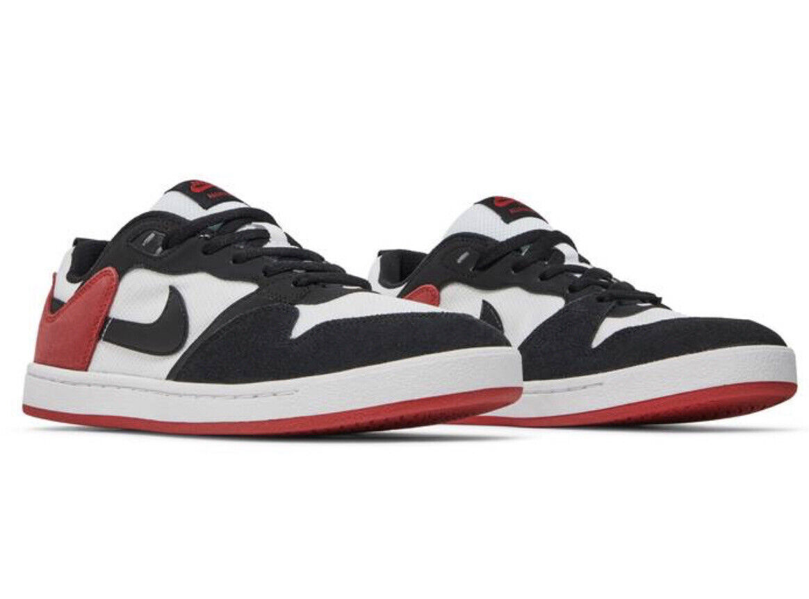 Nike Alleyoop SB Men White University Red Skateboard Shoes Nike Alleyoop SB Men White University Red Skateboard Shoes