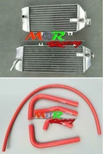 Aluminum Radiator & RED Silicone Hoses for Kawasaki KX250F 2017 2018