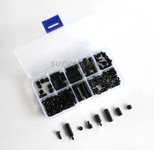 160Pc M-F Hex Spacer M3 Screw Nylon Nut Separator Kit Stand Off Standoff Set PCB