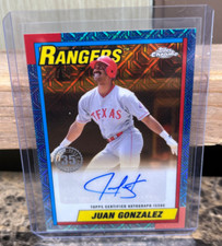 2025 Topps Series 1 1990 35th Chrome Autograph Juan Gonzalez /50 #90CA-JG