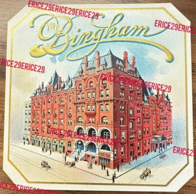 The Bingham House, Philadelphia, Pennsylvania Cigar Box Label