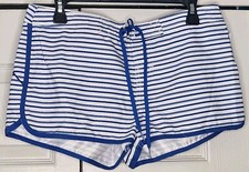 NWT O'neill Sea Level 2" Board Shorts White/Blue Striped Women's Size 7