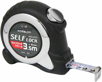 Komeron Convex Self-Lock Chrome 16 Bandbreite 16mm 3,5m KMC-36C