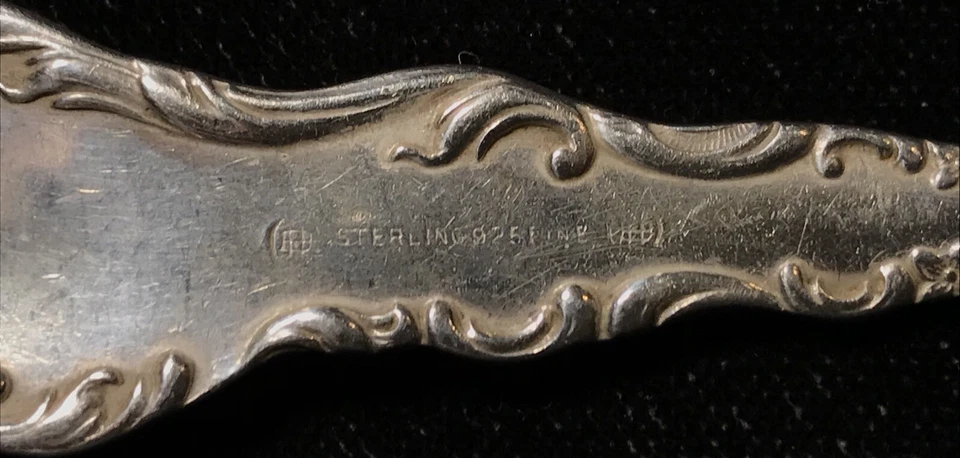 Talheres de prata esterlina - Unger Brothers Narcissus Sm caçarola colher de servir - Imagem 3 de 4