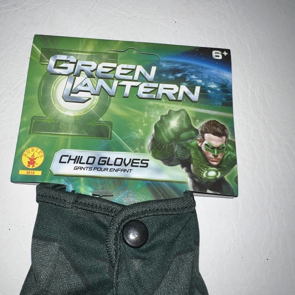 Linterna Verde Niños Guantes Halloween Disfraz Accesorio Rubí DC Comics Niños OS Foto 2 de 4